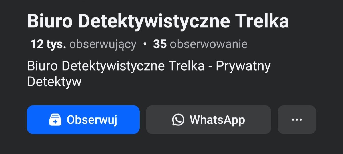 Prywatny detektyw Trelka - Facebook